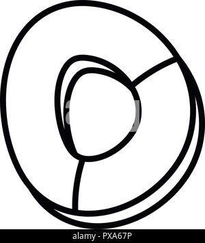 outlined number on white background vector illustration Stock Vector ...
