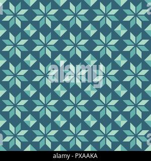 Vector seamless colorful decorative abstract tile background pattern. Traditional tile Stock Vector