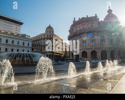 Piazza De Ferrari, Genoa, Liguria, Italy Stock Photo