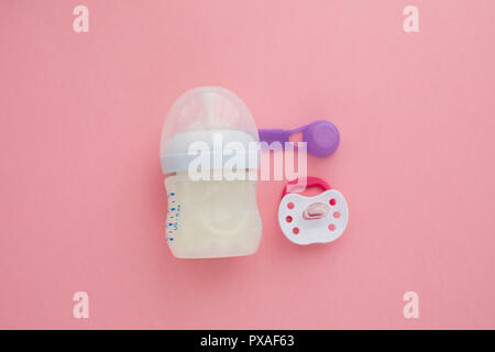 preparation of mixture baby feeding Stock Photo