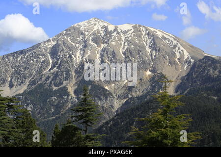 Tahtali Mountain; Located in Antalya in southern Turkey Beydağları is one of the most important mountain in about 2400 m altitude. Stock Photo