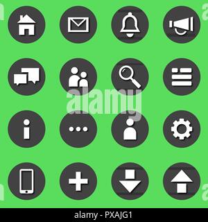 Website basic icons pack. Stock Vector