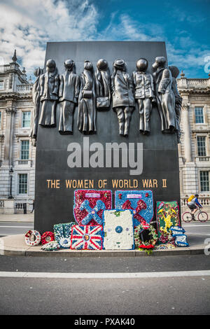 John W. Mills' Monument to the Women of World War II, Whitehall, London, UK Stock Photo