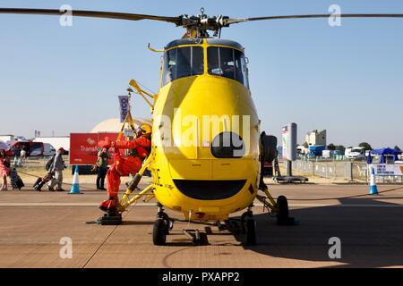 The last airworthy Westland Whirlwind HAR Mark 10 helicopter on static display at Royal International Air Tattoo Stock Photo