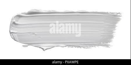 White texture and smear of face cream or white acrylic paint isolated on  white background Stock Photo - Alamy