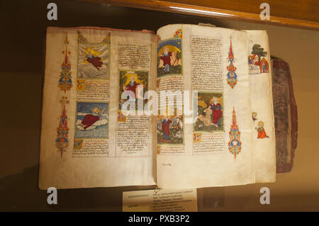 Armenia, Yerevan, Matenadaran, interior, The Mesrop Mashtots Institute of Ancient Manuscripts, illuminated manuscript Stock Photo