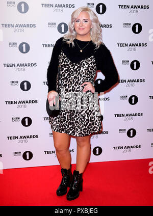 Katie Thistleton at the BBC Radio 1's Teen Awards, SSE Arena Wembley ...
