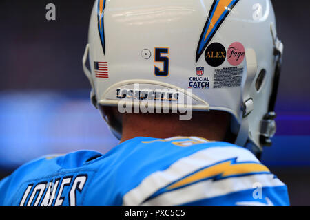 Detailed view of Tennessee Titans (left) and Kansas City Chiefs helmets.  Photo via Credit: Newscom/Alamy Live News Stock Photo - Alamy