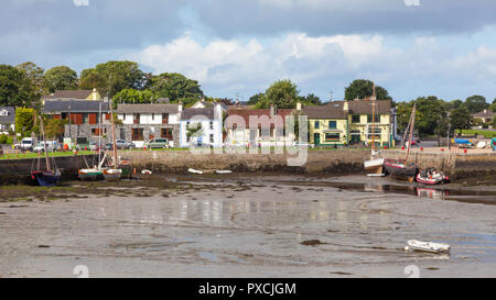 A view of the harbour at  Kinvara, situated on the south-eastern shore of Galway Bay in Ireland. Stock Photo