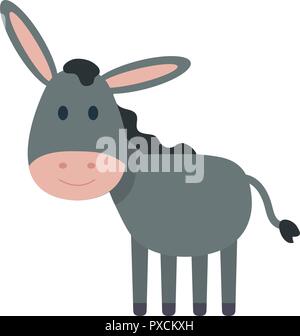 cute mule manger character Stock Vector