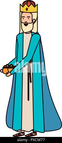 wise kings manger characters Stock Vector