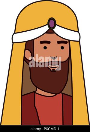 wise kings manger characters Stock Vector