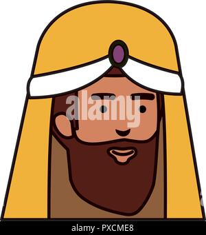wise kings manger characters Stock Vector
