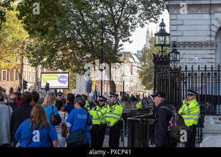 Protestors march as part of the People's Vote march in London, U.K. Stock Photo