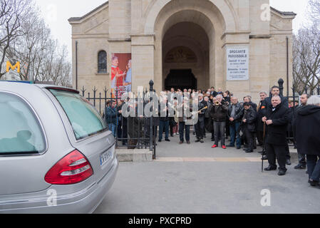 Funeral of Jean-Christophe AVERTY; A Mass in his homage celebrated on Friday, March 10, 2017, , in the Saint-Pierre-de-Montrouge church, Paris (14 th) Stock Photo