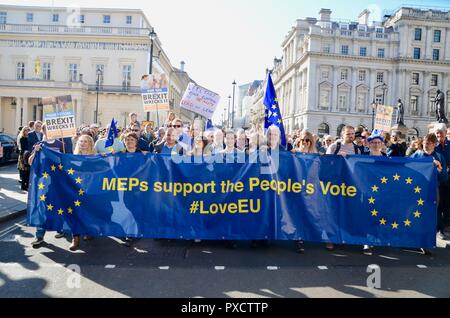Peoples march anti brexit demonstration in london oct 20th 2018 UK Stock Photo