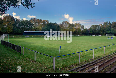 A side view of Fullerton Park in Glasgow. This park is the home ground of Clyde of Vale in the East end of Glasgow. Stock Photo