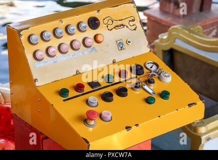 Control panel texture with lots of buttons Stock Photo