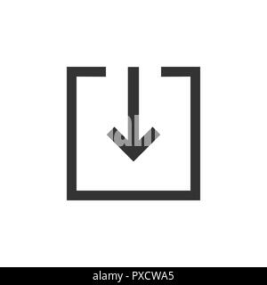 Download icon. Upload, Load sign symbol Vector illustration Stock Vector