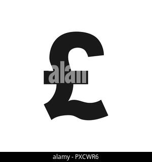 Pound icon, finance sign. Vector illustration Flat Stock Vector