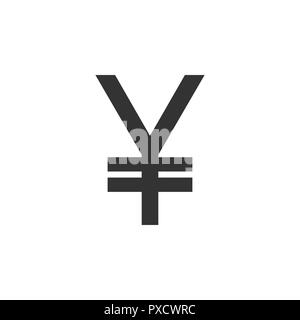 Yuan, yen sign Flat design Vector Stock Vector