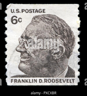 Postmarked stamp from United States of America (USA) in the Famous Americans series issued in 1968 Stock Photo