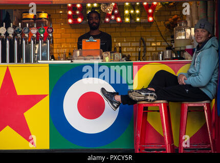 Beany coffee bar on London's South Bank Stock Photo