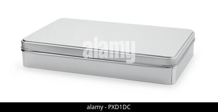 Big metal box isolated on a white background Stock Photo