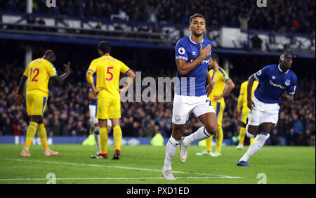 Everton's Dominic Calvert-Lewin celebrates scoring their side's first ...