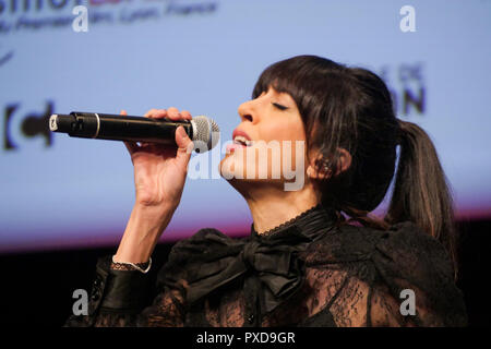 French singer Nolween Leroy performs at 10th Lyon Lumiere Awards night,  Lyon, France Stock Photo