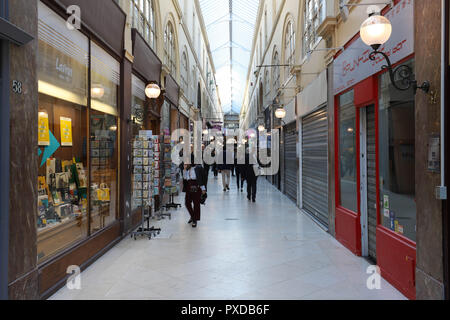 The interior of famous Passage Choiseul ,Paris,France. Stock Photo