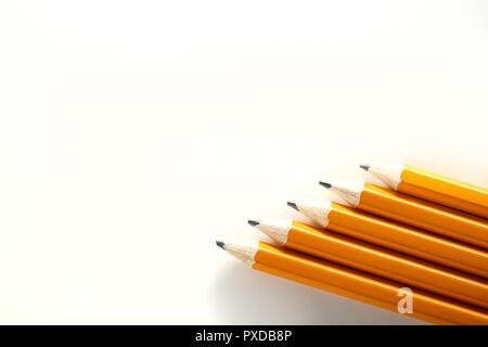 Pencils on white background Stock Photo