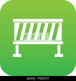 Traffic barrier icon digital green Stock Vector