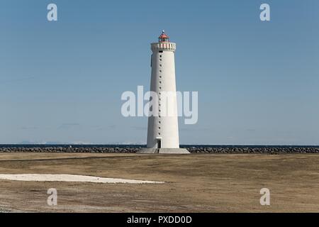 Old White Lighthouse Stock Photo