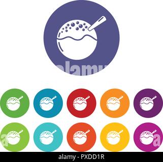 Hanami dango icon, simple black style Stock Vector