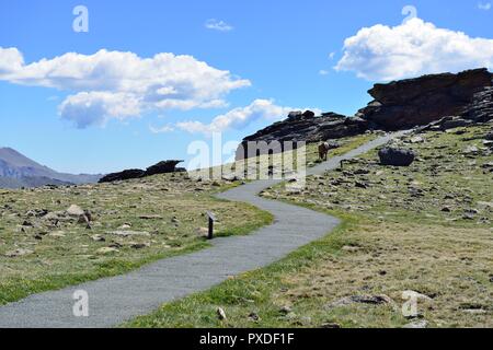 Trail ridge road in rocky mountains national park, Colorado, USA in summer Stock Photo