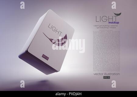 Cardboard 3d boxes mockups color can be changed in one click Vector illustration Stock Vector