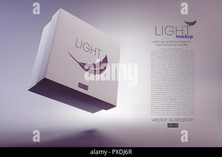 Cardboard 3d boxes mockups color can be changed in one click Vector illustration Stock Vector