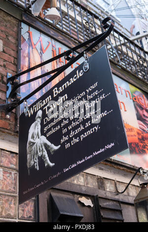 William Barnacle Tavern, a former speakeasy during Prohibition, is located in on the Lower East Side, NYC, USA Stock Photo