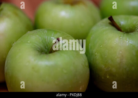 apples with moisture Stock Photo