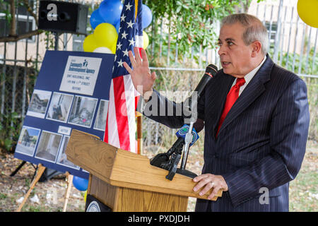 Miami Florida,Overtown,Community Redevelopment Agency,Rehabilitated Affordable Housing Ribbon Cutting Ceremony,Hispanic Latin Latino ethnic immigrant Stock Photo