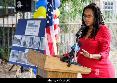 Miami Florida,Overtown,Community Redevelopment Agency,Rehabilitated Affordable Housing Ribbon Cutting Ceremony,Hispanic man men male adult adults,Comm Stock Photo