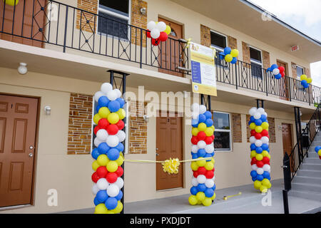 Miami Florida,Overtown,Community Redevelopment Agency,Rehabilitated Affordable Housing Ribbon Cutting Ceremony,neighborhood restoration,improvement,lo Stock Photo