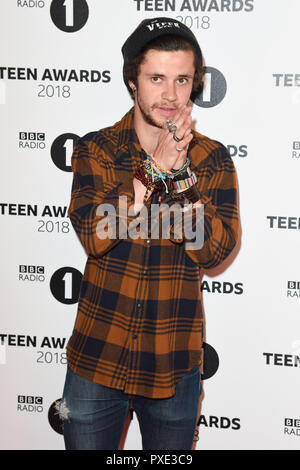 LONDON, UK. October 21, 2018: Cel Spellman at tthe BBC Radio 1 Teen Awards 2018 at Wembley Stadium, London. Picture: Steve Vas/Featureflash Credit: Paul Smith/Alamy Live News Stock Photo