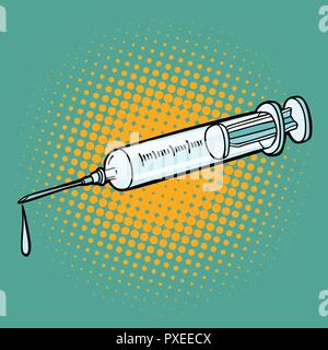 syringe medical instrument Stock Vector