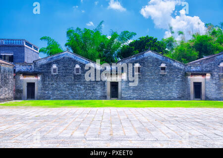 The historic buildings of Kaiping Diaoluo in Zili village in Kaiping China in Guangdong province on a sunny blue sky day. Stock Photo