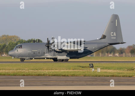 New HC-130J Combat King II assigned to the California Air National Guard at RAF Mildenhall in Suffolk, UK. Stock Photo