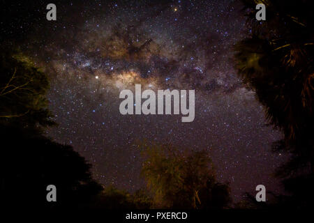 Milky Way Galaxy as seen from Lake Eyasi in Tanzania Stock Photo