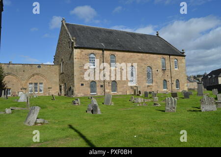 Cupar Old Parish Church, with early 15th century tower and spire of 1620 Stock Photo