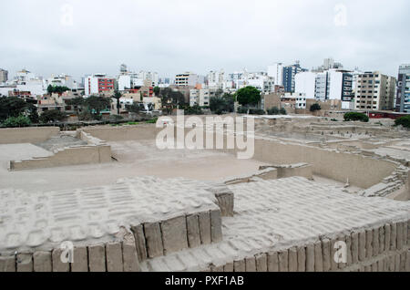 Huaca Pucllana in Lima, Peru Stock Photo